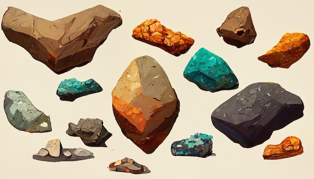 Rocks Concept Art dla obrazu tła gier