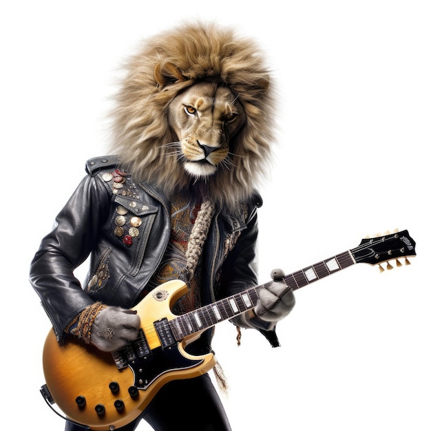 Rockstar Lion z gitarą