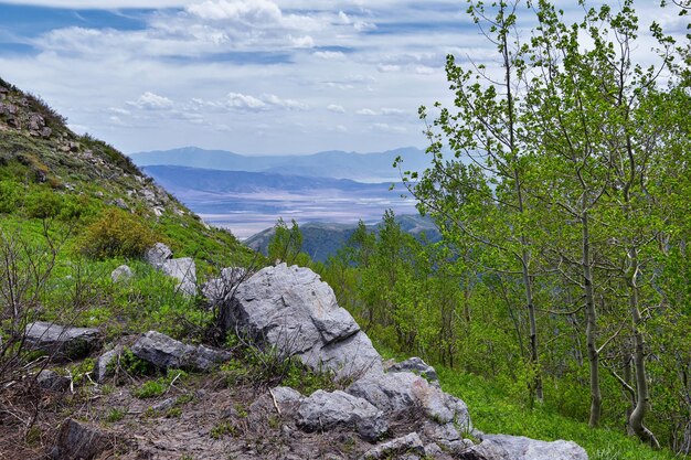 Zdjęcie rocky mountain wasatch front butterfield canyon oquirrh mountains utah stany zjednoczone