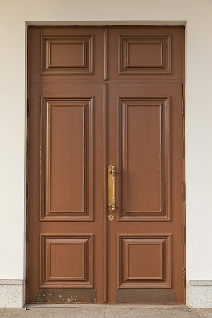 Rocznik brown drewniana drzwiowa tekstura