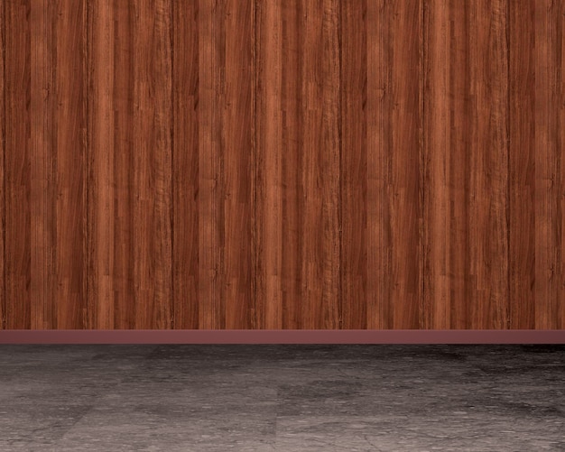 Rocznik drewna ściana, 3D rendering