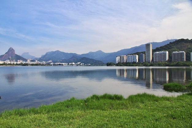 Rodrigo De Freitas Lagoon W Rio De Janeiro, Brazylia