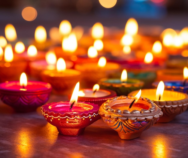 Rodzina indyjska świętuje festiwal Diwali z krakersami