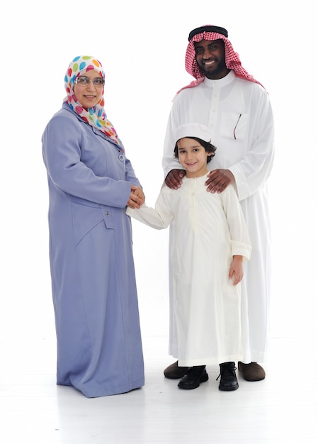 Rodzina muzułmańska, dwie rasy razem