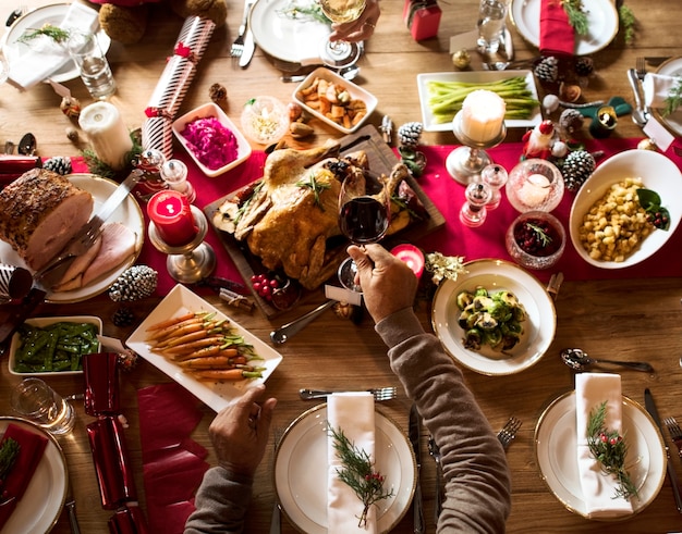 Zdjęcie rodzina razem boże narodzenie celebracja koncepcja