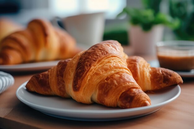 rogalik na stole kuchennym profesjonalna fotografia reklamowa żywności