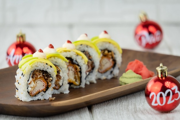 rolada sushi z wasabi