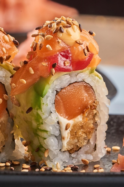 Zdjęcie rolka sushi