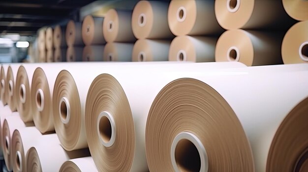 rolki papieru przetworzonego wyrażające efektywność i wartość środowiskową wtórnego przetwarzania papieru