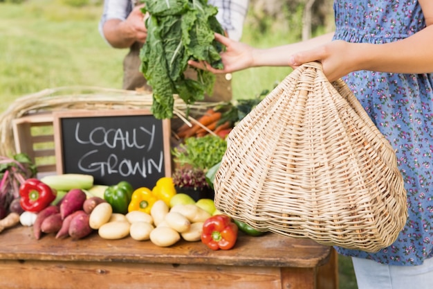 Rolnik Sprzedaje Swoje Produkty Organiczne