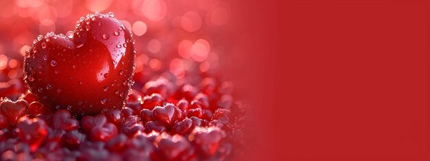 Romantic greeting Valentine's Day banner header i karta świąteczna