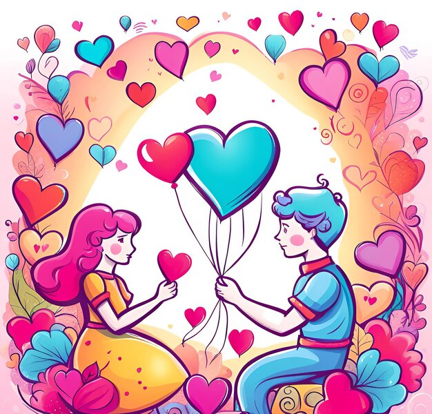 Zdjęcie romantic holiday card for male lovers for valentine's day wektorowa ilustracja