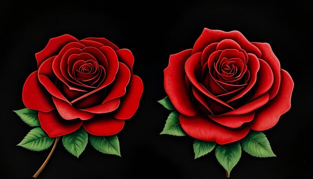 romantyczna kartka z czerwoną różą przeciwko czarnym i białym różom