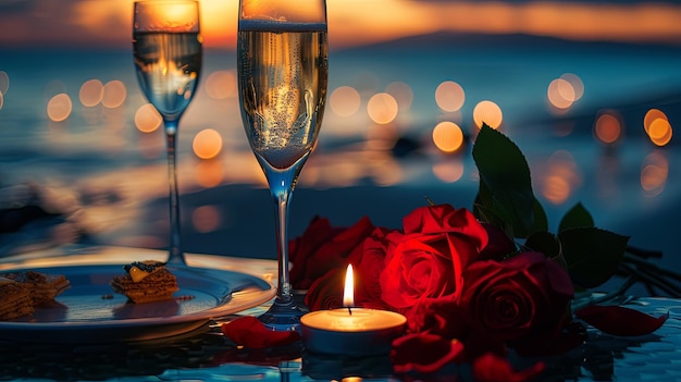 Romantyczna kolacja na plaży