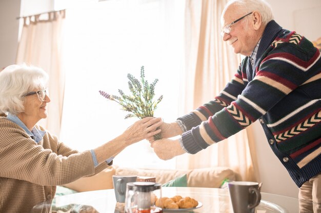 Zdjęcie romantyczna para seniorów