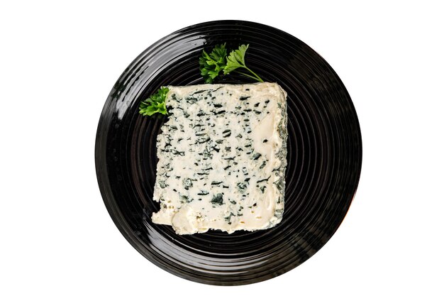 Roquefort ser gorgonzola ser pleśń naturalna potrawa produkt ekologiczny świeży smaczny gourmet jedzenie tło na stole rusztyczne jedzenie widok górny przestrzeń kopiowania