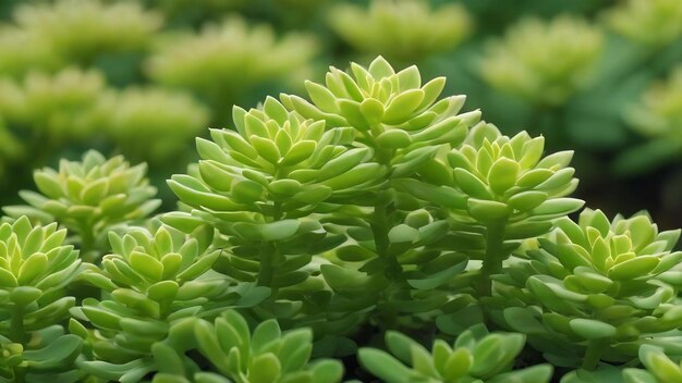 Rosetta stonecrop lub sedum rosetta closeup zdjęcie jej małych zielonych liści