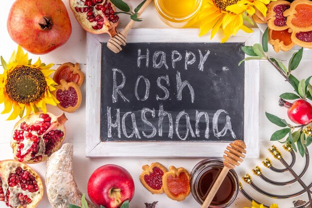 Zdjęcie rosh hashana żydowskie święto tło