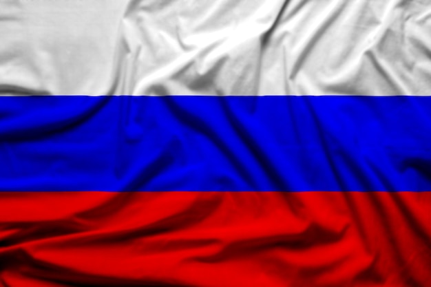 Rosja macha flagą tekstylną tekstur