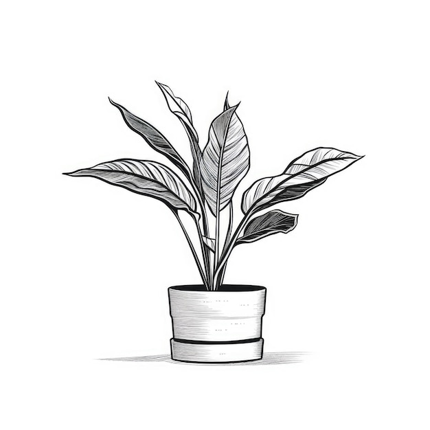Zdjęcie roślina ozdobna w garnku na białym tle