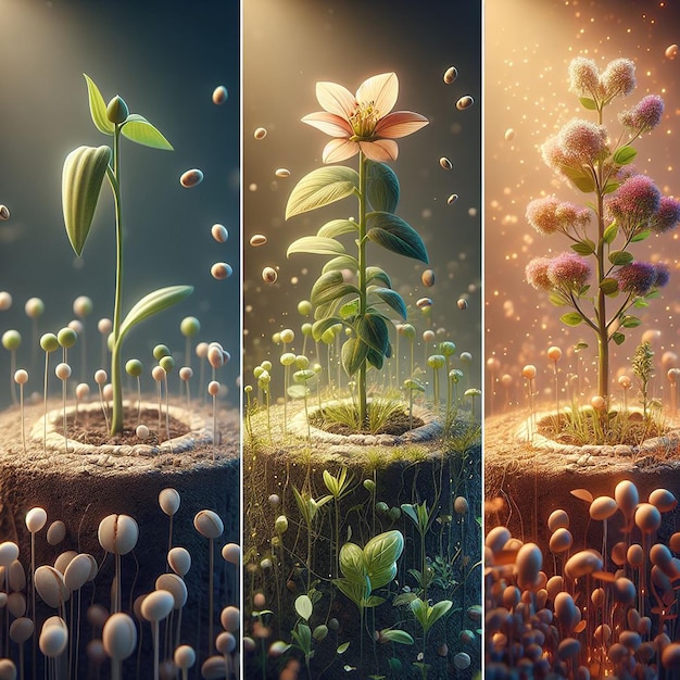 Roślina rosnąca w ziemi