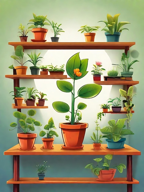 Rośliny na półkach