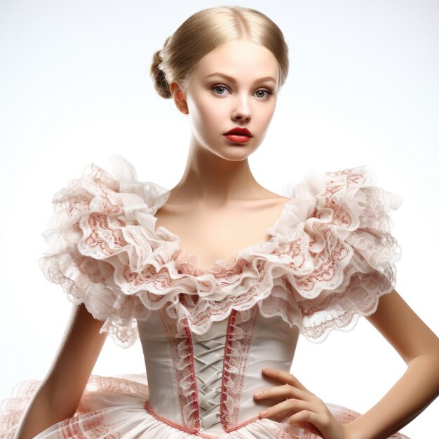 Zdjęcie rosyjska dziewczyna ćwiczy balet