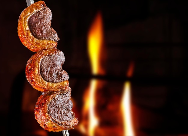 Rotisserie stek w Steakhouse w plasterkach Picanha Picanha