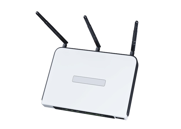 router internetowy model 3d na białym tle