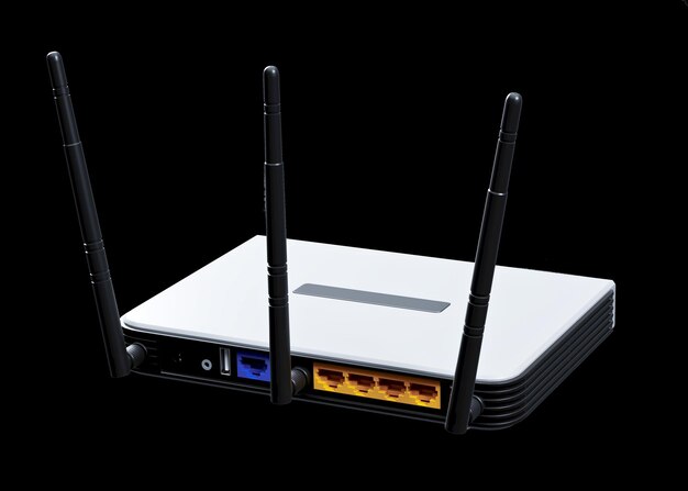 router internetowy model 3d na białym tle