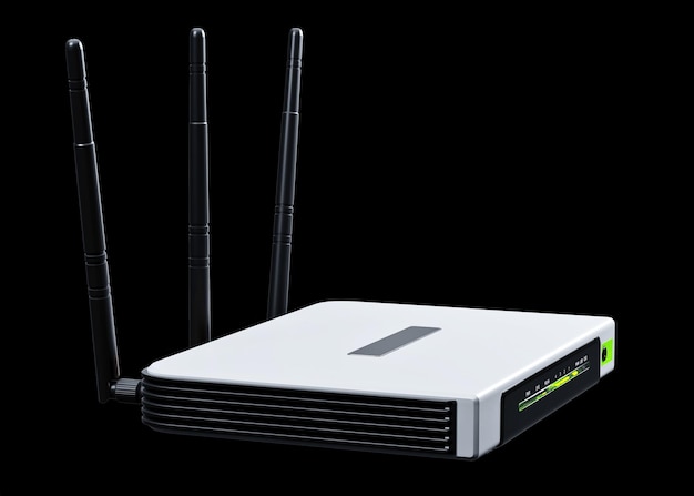 router internetowy model 3d na białym tle