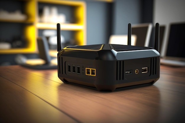 Router na stole Router to urządzenie, które przekazuje pakiety danych między sieciami komputerowymi tworząc zestaw sieci nakładkowych Jest podłączone do dwóch lub więcej linii danych z różnych sieci