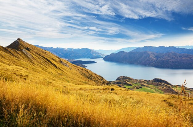 Roys Peak. Nowa Zelandia. Jezioro Wanaka