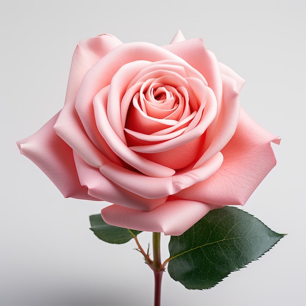 Róża odizolowywająca na białym tle