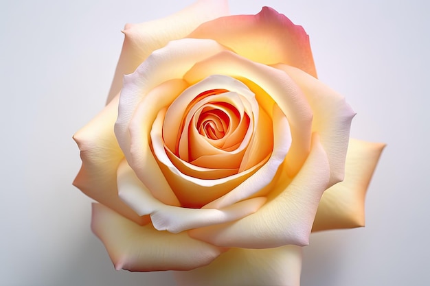 Róża w kolorze żółtym i różowym.