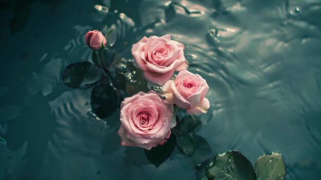 Róża w tle spa wodnym