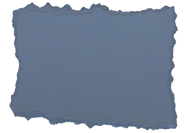Rozerwany niebieski papier png naklejka dziennik element kolaż przejrzyste tło