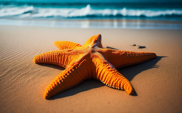 rozgwiazdy z bliska na plaży