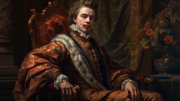 Zdjęcie rozkosz monarchów - portret w stylu barokowym