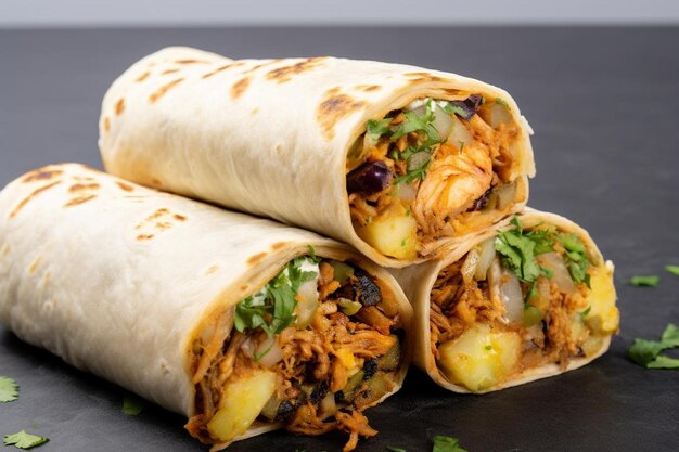 Rozkoszne Carnitas śniadanie Burritos z Scramb