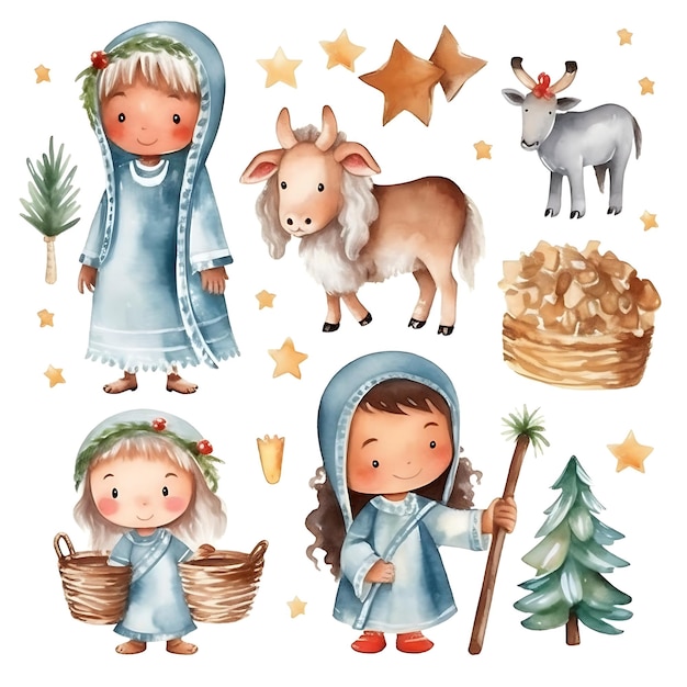 Rozkoszuj się uroczymi rysunkami postaci bożonarodzeniowych i świątecznymi dekoracjami