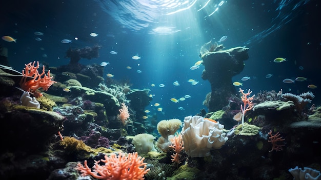 Rozkwitający ekosystem raf koralowych Generative Ai