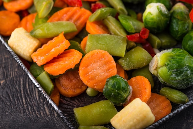 Różne mrożone warzywa Przechowywanie żywności