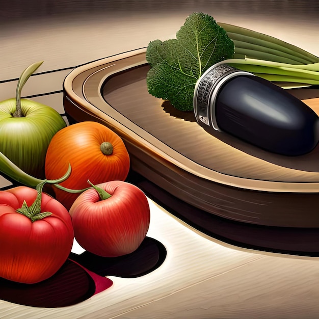 Zdjęcie różne owoce i warzywa zdjęcia jagód, jabłek, winogron, warzyw na wodzie stołowej