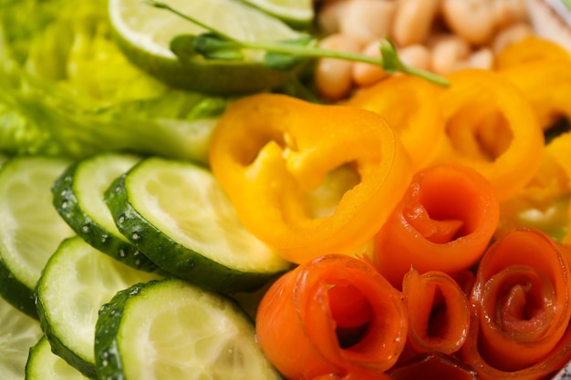 Różne Smaczne I Pożywne Jedzenie Na Lunch Z Bliska