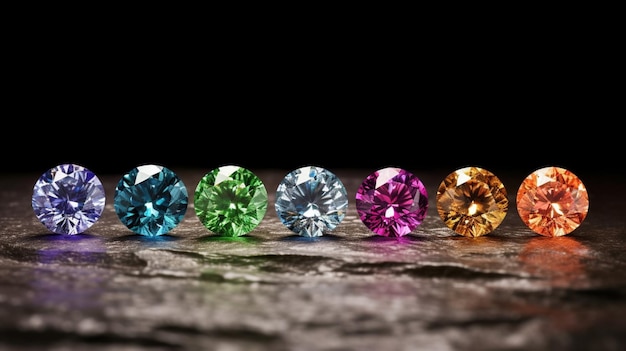 Różnokolorowe diamenty