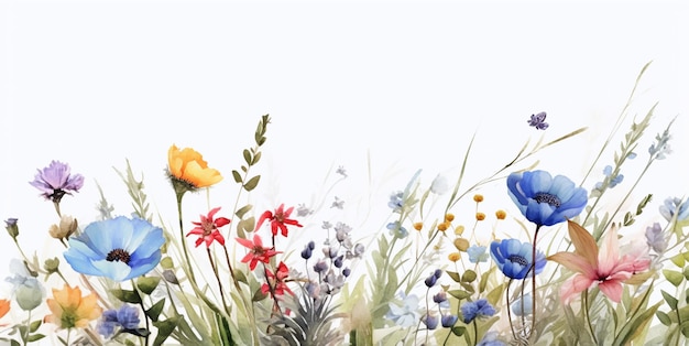 różnorodne kwiaty i rośliny