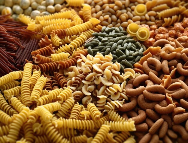 Różnorodność Bezglutenowych Makaronów Fusilli I Fasoli Dla Zdrowej Diety