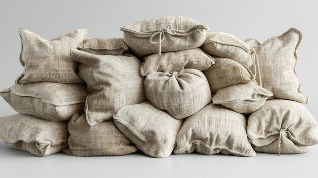 Różnorodność pustych toreb tkaninowych w różnych rozmiarach i stylach Lekka waga