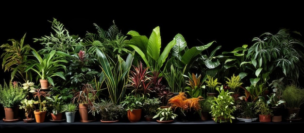 Zdjęcie różnorodny wybór popularnych gatunków roślin wewnętrznych